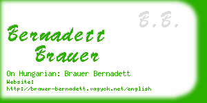 bernadett brauer business card